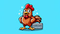 design eye catchy chicken mascot logo  with express delivery