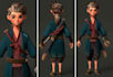 fix or do stylized 3d character model texture and rig for game in blender maya