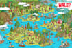 create cartoon vector map like where waldo