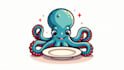 do awesome octopus, pate, animal mascot logo