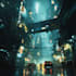 create a cyberpunk futuristic city art
