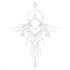 make line art, monoline geometric, minimalist tattoo design