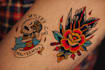 create a rad traditional tattoo design