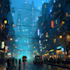 do a awesome cyberpunk futuristic city art or night city