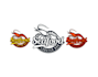 create a seafood logo design using fish, crab, or shell icons