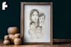 make scribble art, abstract line portrait