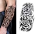 design custom sleeve tattoo with detailed shading and stencils