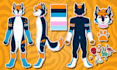 design a detailed reference sheet for your fursona