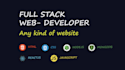 do full stack website development, frontend and backend dev