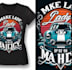 make lady t shirt racing car logo design