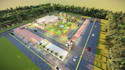 redesign theme restaurant, outdoor kitchen, solar parks, cgi landscape,forest,pv