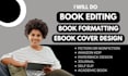 design book cover book interior layout formatting book editor ebook conversion