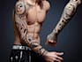 create sleeve tattoo design in geometric style