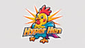 create hyper hen mascot logo with text with any file