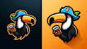 do toucan mascot logo design with unlimited revision