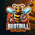 design mascot football bee logo
