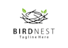 design modern awesome bird, nest logo