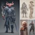 create scifi, fantasy, superhero character design