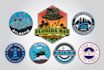 create round logo patch badge sticker