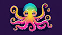 do awesome octopus, pate, animal mascot logo