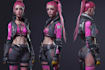 draw scifi and cyberpunk character art illustration