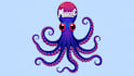 do awesome octopus, pate, animal mascot logo