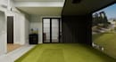 3d indoor golf simulator,neon led lights,mirrors,big screen,disco ball,hand bars