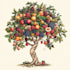 desing a beautiful vintage botanical illustration