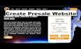 create crypto token website, presale ico website, memecoin website