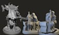sculpt 3d head bust model 3d portrait wild animal 3d miniature for 3d printing