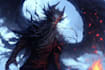 draw a frightening fantasy horror character
