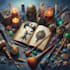 paint magical fantasy, dnd, sci fi, objects and prop design