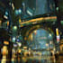 create a cyberpunk futuristic city art