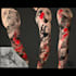 do premium trash polka design , sleeve tattoo