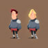 design a 2d cartoon character