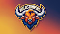 design buffalo mascot logo with express deliver