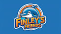 design dolphin mascot logo with express delivery