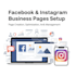 create professional facebook and instagram business page setup