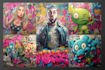 create graffiti pop art canvas designs and murals