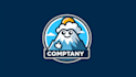 design outstanding mountain mascot logo with express delivery
