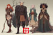 draw game character, original fantasy concept art