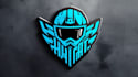 creative bike halmate mascot logo