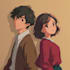 draw a cute anime couple illustration