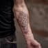 create sleeve tattoo design in geometric style