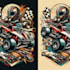 draw vector racing illustration t shirt