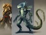 draw a fantasy creature, monster, alien in my style