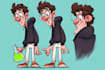 design a 2d cartoon character