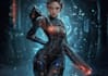 draw a fantasy, sci fi, character with hyperrealistic style