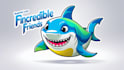 design shark mascot logo with express delivery