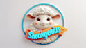 design sheep mascot logo with express delivery